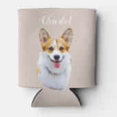 Aangepaste Welsh Corgi Dog gepersonaliseerde teken Blikjeskoeler (Voorkant)