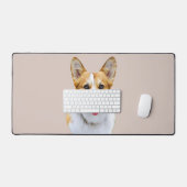 Aangepaste Welsh Corgi Dog gepersonaliseerde teken Bureaumat (Keyboard & Muis)