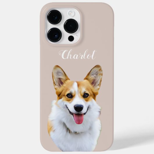 Aangepaste Welsh Corgi Dog gepersonaliseerde teken Case-Mate iPhone Case (Achterkant)