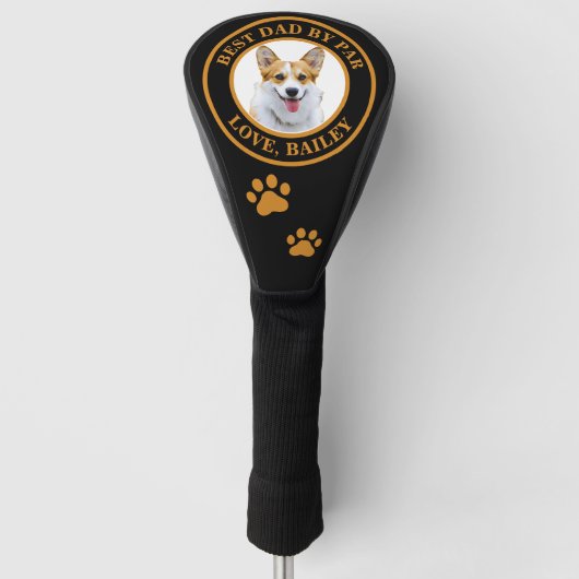 Aangepaste Welsh Corgi Dog gepersonaliseerde teken Golfheadcover (Voorkant)