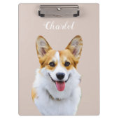 Aangepaste Welsh Corgi Dog gepersonaliseerde teken Klembord (Voorkant)