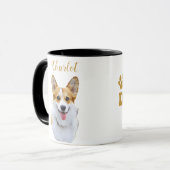 Aangepaste Welsh Corgi Dog gepersonaliseerde teken Mok (Voorkant links)