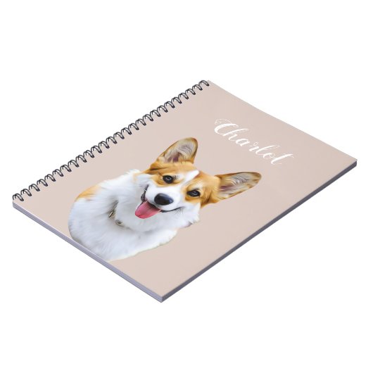 Aangepaste Welsh Corgi Dog gepersonaliseerde teken Notitieboek (Linkerzijde)
