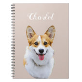Aangepaste Welsh Corgi Dog gepersonaliseerde teken Notitieboek (Voorkant)