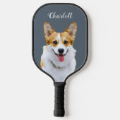 Aangepaste Welsh Corgi Dog gepersonaliseerde teken Pickleball Paddle (Achterkant)