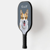 Aangepaste Welsh Corgi Dog gepersonaliseerde teken Pickleball Paddle (Links)