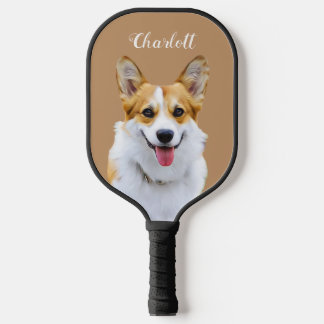 Aangepaste Welsh Corgi Dog gepersonaliseerde teken Pickleball Paddle