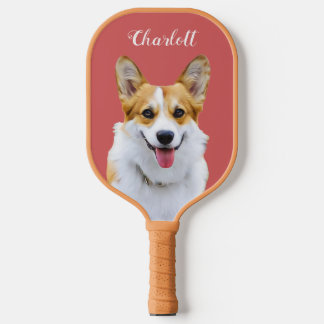 Aangepaste Welsh Corgi Dog gepersonaliseerde teken Pickleball Paddle