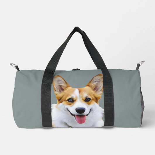 Aangepaste Welsh Corgi Dog gepersonaliseerde teken Plunjezak (Voorkant)