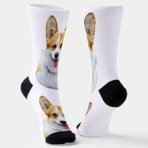 Aangepaste Welsh Corgi Dog gepersonaliseerde teken Sokken