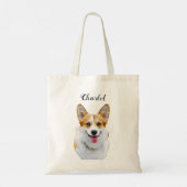 Aangepaste Welsh Corgi Dog gepersonaliseerde teken Tote Bag (Achterkant)