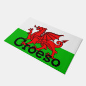 Aangepaste Welsh Welkom Deurklep Deurmat (Schuin)