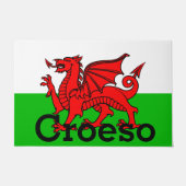Aangepaste Welsh Welkom Deurklep Deurmat (Voorkant)