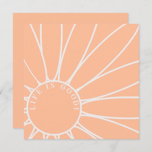 Aangepaste wens, perzik en witte Daisy Flower Art (Voorkant / Achterkant)