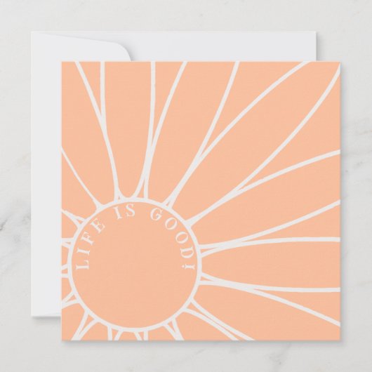 Aangepaste wens, perzik en witte Daisy Flower Art (Voorkant)