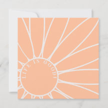 Aangepaste wens, perzik en witte Daisy Flower Art