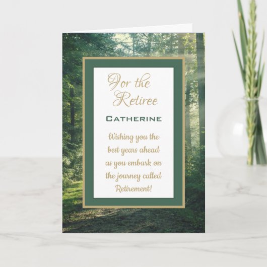 Aangepaste wensen met pensioen! Pensionering Kaart (Voorkant)