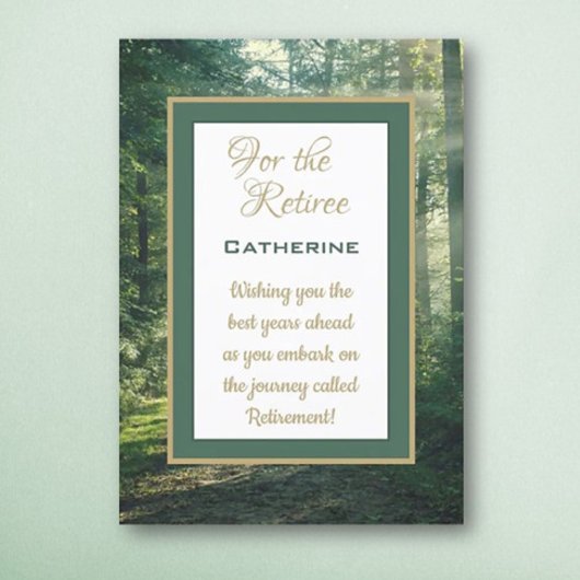 Aangepaste wensen met pensioen! Pensionering Kaart
