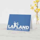 AANGEPASTE wenskaart LAPLAND Kaart (Gele Bloem)