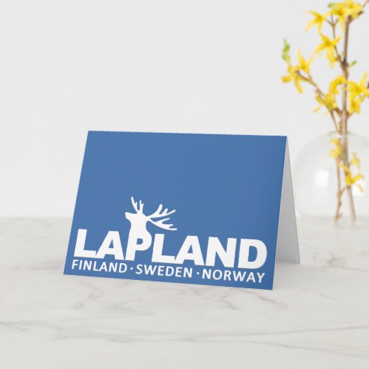 AANGEPASTE wenskaart LAPLAND Kaart (Gele Bloem)