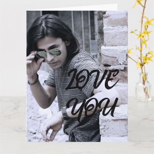 AANGEPASTE WENSKAARTEN FOTOSCRIPT KAART (Gele Bloem)