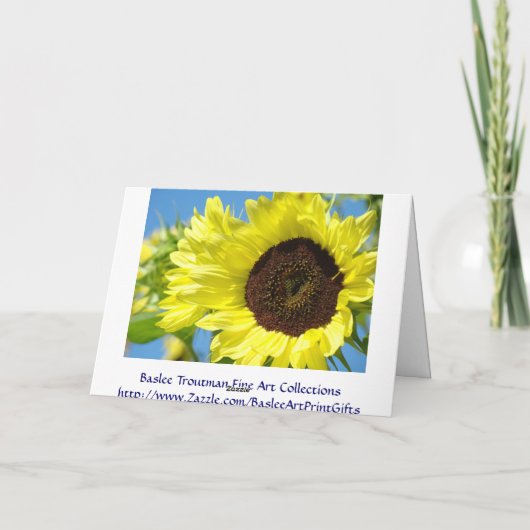Aangepaste Wenskaarten SunFlower-Jouw tekst hier! Kaart (Achterkant)