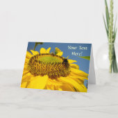 Aangepaste Wenskaarten SunFlower-Jouw tekst hier! Kaart (Voorkant)