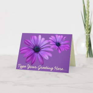 Aangepaste Wenskaarten voor Daisy Card Blue Flower Kaart