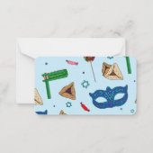 Aangepaste wenskaarten voor Purim Notitiekaartje (Achterkant)