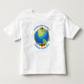 Aangepaste Wereld Reizen Zonnebloemen Aarde Schatt Kinder Shirts (Voorkant)