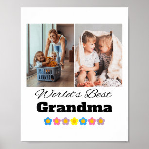 Aangepaste werelden Beste Oma Foto - Personaliseer Poster