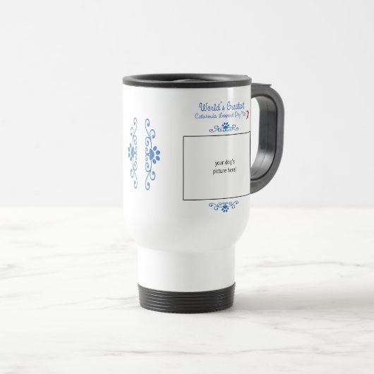 Aangepaste werelden grootst Catahoula Leopard Dog Reisbeker (Voorkant rechts)