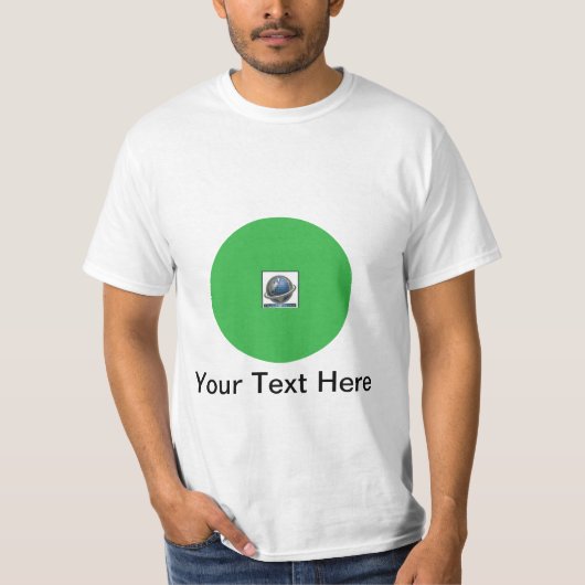 Aangepaste wereldfoto en tekst t-shirt (Voorkant)