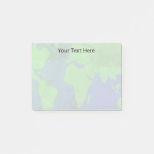 Aangepaste wereldkaart planeet aarde watermerk afb post-it® notes