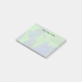 Aangepaste wereldkaart planeet aarde watermerk afb post-it® notes (Schuin)