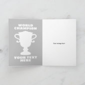 Aangepaste wereldkampioen trofeemelroet, silhouett kaart (Binnen)