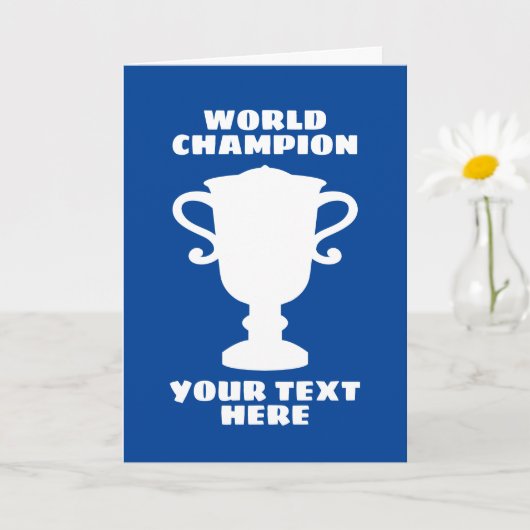 Aangepaste wereldkampioen trofeemelroet, silhouett kaart (Kleine Plant)