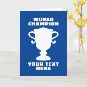 Aangepaste wereldkampioenschap trofee silhouet gro kaart (Gele Bloem)