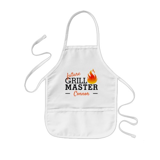 Aangepaste Werelds Beste Awesome BBQ Chef Kinder Schort (Voorkant)