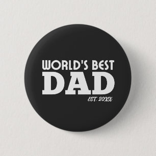 Aangepaste Werelds Beste Papa Ronde Button 5,7 Cm