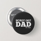 Aangepaste Werelds Beste Papa Ronde Button 5,7 Cm (Voorkant /achterkant)