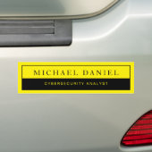 Aangepaste Werk Titel & Naam Auto bumpersticker (Op auto)