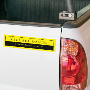 Aangepaste Werk Titel & Naam Auto bumpersticker