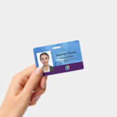 Aangepaste werknemer badge met foto, barcode, Logo (Handheld)