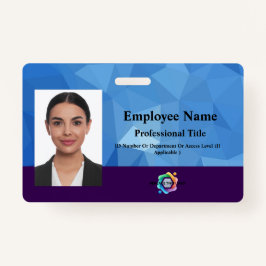 Aangepaste werknemer badge met foto, barcode, Logo