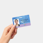 Aangepaste werknemer badge met foto, barcode, Logo (Handheld)