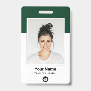 Aangepaste Werknemer enorme Foto Qr Bar Code Logo  Badge