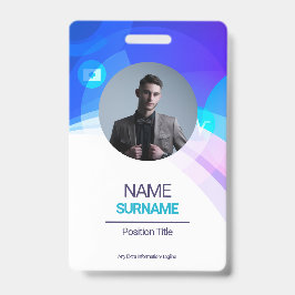 Aangepaste werknemer -Foto, Adres, E-mail, Naam Badge