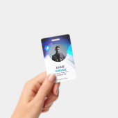 Aangepaste werknemer -Foto, Adres, Logo, Naam, Tel Badge (Handheld)