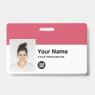 Aangepaste Werknemer - Foto, Bar Code, Logo, Naam Badge